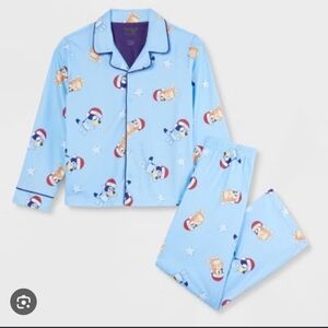 Bluey Kids Christmas Pajamas Size 12/14